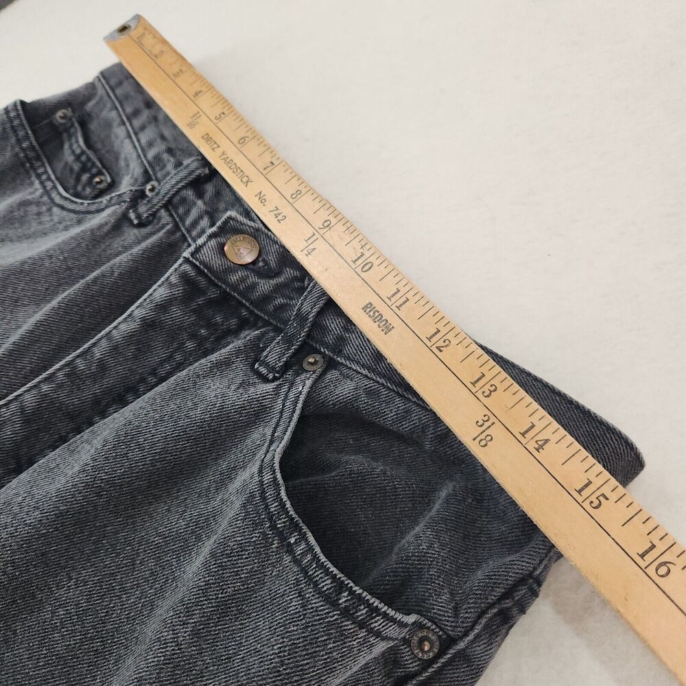 Vintage Guess Jeans Georges Marciano High Rise Slim Tapered Black Denim 30x32 - Picture 7 of 10